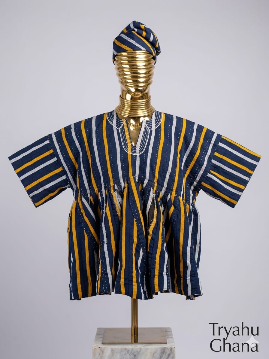 Luxury Men’s Fugu Smock Ghana | Premium Batakari Executive Wear – Tryahu